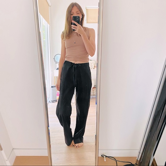 Raquel Allegra silk stripe wide leg pants - Picture 3 of 9